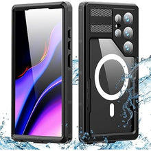 Load image into Gallery viewer, NINKI Compatible with Magsafe Case for Samsung Galaxy S24 Ultra Case Waterproof with Screen Protector,Magnetic Protective Case for Samsung S24 Ultra Waterproof Phone Case for S24 Ultra 5G Case Black
