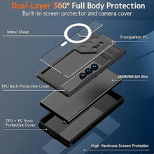 Load image into Gallery viewer, NINKI Compatible with Magsafe Case for Samsung Galaxy S24 Ultra Case Waterproof with Screen Protector,Magnetic Protective Case for Samsung S24 Ultra Waterproof Phone Case for S24 Ultra 5G Case Black
