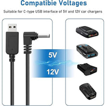 Load image into Gallery viewer, Cobra Radar Detector Power Cable - USB to DC3.5 Plug, Replacement for Cobra RAD 380/480i, Uniden DFR1/DFR3, Whistler, Radenso Pro M &amp; More
