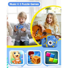 Load image into Gallery viewer, Kids Camera, Dinosaur Toddler Digital Camera for Boys Girls, Christmas Birthday Gifts, Selfie 1080P Camera for 3 4 5 6 7 8 9 Years Old Toys Dark Blue
