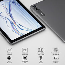 Load image into Gallery viewer, Android 14 Tablet 10.1 inch Tablet 2024 Latest Tablets with Keyboard Mouse 10GB+64GB 1TB Expand 6000mAh Octa-Core Processor Dual Camera WiFi 1280x800 IPS 18W Fast Charging(Black)
