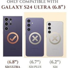 Load image into Gallery viewer, GVIEWIN for Samsung Galaxy S24 Ultra Case, [Slide Camera Cover &amp; Built-in Screen Protector] [2 Front Frame] Military Grade Shockproof Marble Phone Case Cover 6.8&quot; (Quicksand/Purple)
