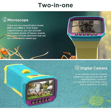 Load image into Gallery viewer, Kids Digital Microscope, 3 inch IPS Screen, 800X Magnification, Lightweight &amp; Portable, 32GB Inlcuded, Handheld
