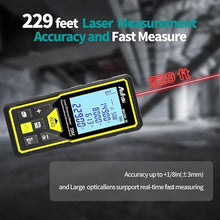 Load image into Gallery viewer, Laser Measure, Aufisi 229FT/100M Multifunctional Laser Measuring Tool M/in/Ft Unit Switching Backlit LCD Laser Distance Meter Area Volume Angle Sensor and Pythagorean Mode, Mens Gadgets

