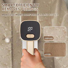 Load image into Gallery viewer, Rechargeable Lint Remover, Fabric Shaver Fuzz Remover, Sweater Shavers with 6-Leaf Blades, 3-Speeds Digital LED Display to Remove Pilling for Clothing and Furniture, Lint Ball, White
