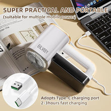 Load image into Gallery viewer, Rechargeable Lint Remover, Fabric Shaver Fuzz Remover, Sweater Shavers with 6-Leaf Blades, 3-Speeds Digital LED Display to Remove Pilling for Clothing and Furniture, Lint Ball, White
