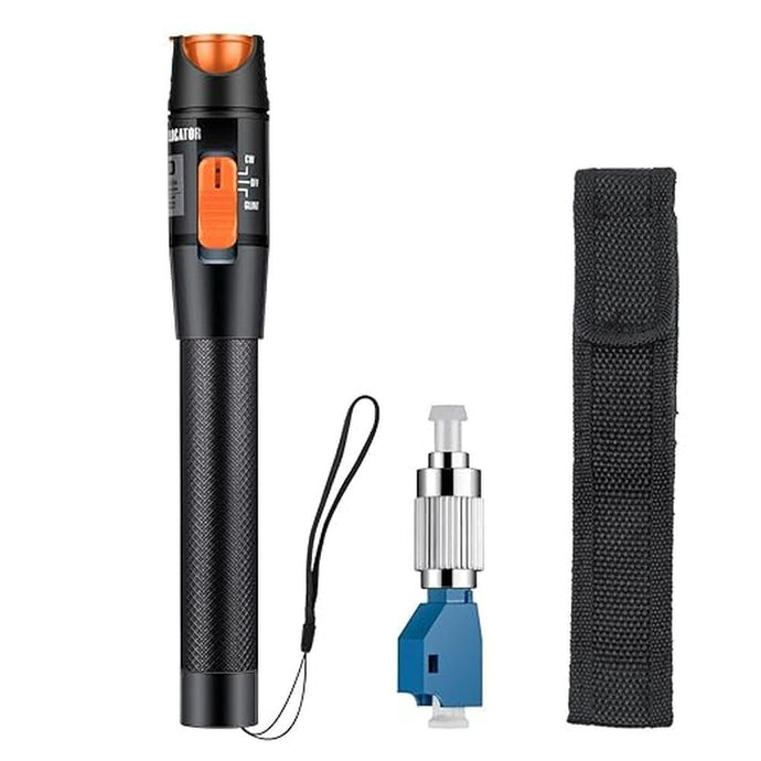 1pcs 10km Visual Fault Locator Fiber VFL Fiber Optic Cable Tester Meter with 1pc Singlemode 9/125m FC Male to LC Female Adapter