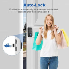 Load image into Gallery viewer, Fingerprint Door Lock, Keyless Entry Door Lock, Smart Locks for Front Door, Smart Door Lock with App Control, Smart Bluetooth Keypad Deadbolt, Auto Lock, Easy Install (Black)
