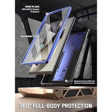 Load image into Gallery viewer, Poetic Spartan Case for Galaxy S24 Ultra 6.8&quot;, [Slide Camera Cover] [Screen Protector Works with Fingerprint ID] Military Grade Rugged Shockproof S24 Ultra Phone Case with Kickstand, Midnight Blue
