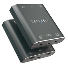 Load image into Gallery viewer, COOLSELL Audio Interface, Stereo 24Bit/192kHz USB C &amp; iPhone Guitar Interface for Recording, Live Streams and Podcasting, Compatible with iPhone, iPad, Mac, Android and PC
