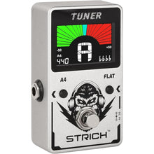 Load image into Gallery viewer, STRICH Tuner Pedal, Silver, Compact with Large Color Screen - Precision Chromatic Drop Tuning, 430-450Hz A4, True Bypass for Electric Guitar &amp; Bass
