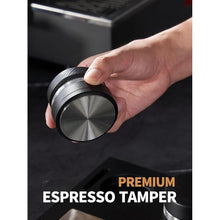 Load image into Gallery viewer, 58mm Espresso Tamper | Adjustable Depth Fits All 58mm Espresso Portafilter | Concentric Patterned Base | Built-In-Spring Coffee Tamper | Stainless Steel &amp; wood Tamper | Espresso Machine
