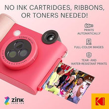 Load image into Gallery viewer, KODAK Smile+ 2-in-1 Digital Instant Print Camera &amp; Wireless Bluetooth Photo Printer - 10MP, Special-Effect Rotating Lens, Zink 2x3” Sticky-Back Photos, Print via Fun App from Smart Devices - Fuchsia

