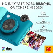 Load image into Gallery viewer, KODAK Smile+ 2-in-1 Digital Instant Print Camera &amp; Wireless Bluetooth Photo Printer - 10MP, Special-Effect Rotating Lens, Zink 2x3” Sticky-Back Photos, Print via Fun App from Smart Devices - Blue

