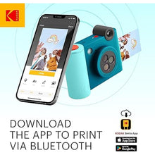 Load image into Gallery viewer, KODAK Smile+ 2-in-1 Digital Instant Print Camera &amp; Wireless Bluetooth Photo Printer - 10MP, Special-Effect Rotating Lens, Zink 2x3” Sticky-Back Photos, Print via Fun App from Smart Devices - Blue
