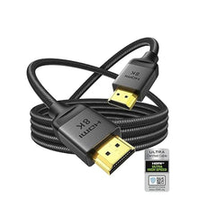 Load image into Gallery viewer, Silkland Certified 10K 8K HDMI 2.1 Cable 16.5ft, (Upgrade Braided) Ultra High Speed HDMI Cable [8K@60Hz, 4K@240Hz 144Hz 120Hz] 48Gbps, HDR10, eARC, ARC, HDCP, Compatible for PS5/Xbox/Soundbar/Roku TV
