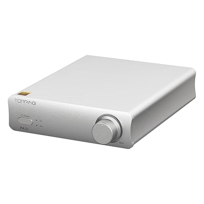Topping PA3S Power Amplifier MA12070*2 Class D Fully Balanced Single Ended AMP 80W*2 RCA TRS Power Amplifier (Silver)