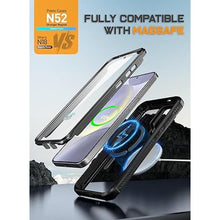 Load image into Gallery viewer, Poetic Guardian Case for Samsung Galaxy S24 6.2", [Built-in Camera Stand] [Screen Protector Work with Fingerprint ID] Full Body Shockproof Protective Rugged Clear Cover, Black/Clear
