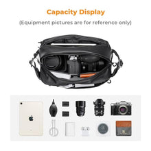 Load image into Gallery viewer, K&amp;F Concept 2 in 1 Sling Bag Everyday Shoulder Bag &amp; Multifunction Photography Crossbody Camera DSLR Backpack Portable Bag Black
