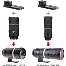Load image into Gallery viewer, Foto4easy Lens Foot Base Replacement Tripod Mount Ring for Canon RF 600mm F11 is STM Lens &amp; RF 800mm F11 is STM Lens,Built-in Arca Type Quick Release Plate
