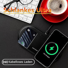Load image into Gallery viewer, Wallet Tracker Wireless Recharging IP68 Thin Item Finder Card Luggage Located Bluetooth Works with Apple Find My APP &amp; Network (iOS Only) Black

