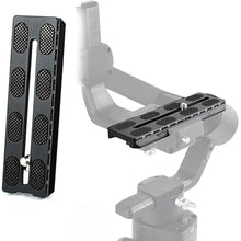 Load image into Gallery viewer, Aluminum Quick Release Plate 120mm for DJI Ronin SC Gimbal,Camera Mounting Plate Compatible Arca-Swiss with 1/4&quot; Hole for Gimbal Stabilizer Tripod
