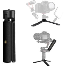 Load image into Gallery viewer, Mini Tabletop Tripod for Gimbal/DSLRs, Desktop Tripod Stand Handle Grip for DJI Ronin S/SC, Zhiyun Weebill S/Smooth, Osmo Mobile with Extended 1/4" Screw Holes
