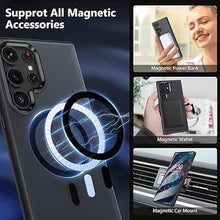 Load image into Gallery viewer, MATEPROX Magnetic Design for Samsung Galaxy S24 Ultra Case, Stylish Slim an-ti Yellow Translucent Matte Protective Cases with Screen Protector for S 24 Ultra 6.8'' 2024-Black
