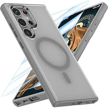 Load image into Gallery viewer, MATEPROX Magnetic Design for Samsung Galaxy S24 Ultra Case, Stylish Slim an-ti Yellow Translucent Matte Shockproof Protective Cover for S 24 Ultra 6.8 2024-Titanium Gray
