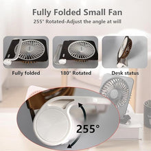 Load image into Gallery viewer, Rechargeable Desk Fan Quiet and Small 225° Rotated Small USB Fan for Home
