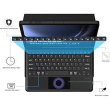 Load image into Gallery viewer, Keyboard Case for 12.4 inch Samsung Galaxy Tab S10 Plus/S9 FE Plus/S9 Plus 2023 Tablet - Multi-Touch Trackpad + S Pen Holder + Silicone Back Cover + Detachable Keyboard Folio Tablet Case
