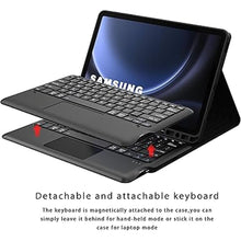 Load image into Gallery viewer, Keyboard Case for 12.4 inch Samsung Galaxy Tab S10 Plus/S9 FE Plus/S9 Plus 2023 Tablet - Multi-Touch Trackpad + S Pen Holder + Silicone Back Cover + Detachable Keyboard Folio Tablet Case
