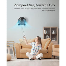 Load image into Gallery viewer, Koonie 8'' Wall Mount Fan, Quiet Small Wall Fan with Timer, 8.2ft Wired Remote, 80° Oscillation, 100° Adjustable, 3 Speeds High Velocity for RV Bedroom Kitchen Office Garage(Adapter Included)
