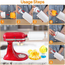 Load image into Gallery viewer, Ice Shaver Attachment for KitchenAid Stand Mixer,Kitchen Aid Attachment for Mixer,Ice Shaver Attachment,High Production Shave Ice Machine Snow Cone Machine with Replaceable 8 Ice Molds
