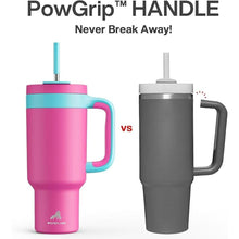 Load image into Gallery viewer, 40 oz Tumbler with Handle, 2-in-1 Straw and Sip Lid, Leakproof, Dishwasher Safe, Insulated Stainless Steel Travel Coffee Mug, Keeps Cold for 34 Hours, Fits in Car Cup Holder (Barbie)
