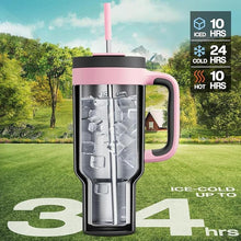 Load image into Gallery viewer, 40 oz Tumbler with Handle, 2-in-1 Straw and Sip Lid, Leakproof, Dishwasher Safe, Insulated Stainless Steel Travel Coffee Mug, Keeps Cold for 34 Hours, Fits in Car Cup Holder (Rebellion)
