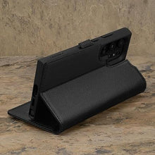 Load image into Gallery viewer, TORRO Case Compatible with Samsung Galaxy S24 Ultra 5G – Premium Leather Wallet Case with Kickstand and Card Slots (Black)
