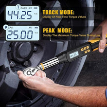 Load image into Gallery viewer, 3/8 Inch Drive Digital Torque Wrench, 2.21-44.25 Ft-lb/3-60 Nm Bike Electronic Torque Wrench with Preset Modes, Data Storage, Buzzer and LED Flash Notification for Bicycle Moto
