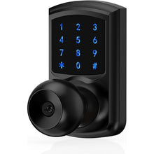 Load image into Gallery viewer, Keyless Entry Door Lock with Code, Keypad Door Lock with Handle, Touchscreen Door Knob with Keypad for Front Door Garage Bedroom Home, Auto-Lock, Matte Black
