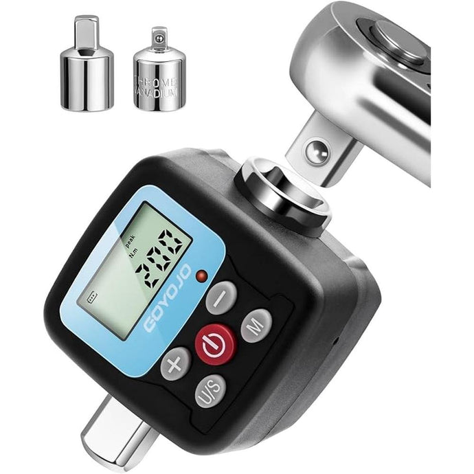 Digital Torque Wrench Adapter - Precision Electronic Torque Tool Converter and Meter with LCD Display, Includes 1/2