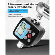 Load image into Gallery viewer, Digital Torque Wrench Adapter - Precision Electronic Torque Tool Converter and Meter with LCD Display, Includes 1/2&quot;, 1/4&quot;, 3/8&quot; Adapters for Automotive, Biking, DIY &amp; Home Repairs (200N.m)
