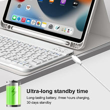 Load image into Gallery viewer, GKABXY Keyboard Case for iPad (A16) 11th Gen 11 inch 2025 &amp; iPad 10th Gen 10.9 inch 2022 with Holder | Detachable Bluetooth Wireless Keyboard | Soft TPU Back Shell | Auto Sleep/Wake (Gray)

