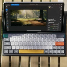 Load image into Gallery viewer, nuphy Air60 V2 Portable Wireless Keyboard 60% Low Profile Mechanical Keyboard Support QMK/VIA Compatible with Windows/mac OS/Linux Supports Bluetooth 5.1/2.4GHz/Wired (USB-C) Grey-Gateron Aloe Switch
