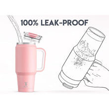 Load image into Gallery viewer, Meoky 32 oz Tumbler with Handle, Insulated Tumbler with Lid and Straw, Stainless Steel Travel Mug, Keeps Cold for 24 Hours, 100% Leak Proof, Fits in Car Cup Holder (Blush)
