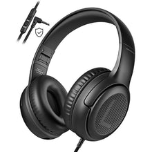 Load image into Gallery viewer, Kids Headphones Wired Toddler Headphones with Microphone - Over-Ear Headphones, 85/94dB Volume-Limiting, 3.5mm Jack Foldable On-Ear Design, Safe Comfortable for Boys Girls Learning Entertainment Black
