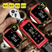 Load image into Gallery viewer, 1/4-Inch Drive Digital Torque Wrench, 0.33-22.1Ft.lbs/0.45-30Nm, Adjustable Electronic Torque Wrench Set with ±1% Accuracy, Vibration, Buzzer and LED Flash Notification for Bicycle, Bike
