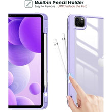Load image into Gallery viewer, ProCase Smart Case for iPad Pro 12.9 Case 6th/5th/4th/3rd Generation 2022/2021/2020/2018, Transparent Back Shell Cover with Built-in Pencil Holder, Auto Sleep/Wake for iPad Pro 12.9 Inch -Purple

