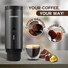 Load image into Gallery viewer, Portable Espresso Machine - Travel Espresso Maker for Both Coffee Ground &amp; Capsules - Battery Powered Coffee Maker - Portable Coffee Maker for Travel, Camping, Home, Office, RV
