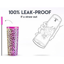Load image into Gallery viewer, Meoky 24 oz Insulated Tumbler with Lid and Straw, Stainless Steel Vacuum Insulated Tumbler, Keeps Cold for 24 Hours, 100% Leak Proof, Fits in Car Cup Holder (Celebration)
