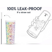 Load image into Gallery viewer, Meoky 24 oz Insulated Tumbler with Lid and Straw, Stainless Steel Vacuum Insulated Tumbler, Keeps Cold for 24 Hours, 100% Leak Proof, Fits in Car Cup Holder (Kiss)

